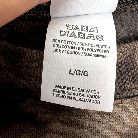 Custom Bleach Tie Dye Hanes Unisex Large Black Crewneck Pullover Sweatshirt - Picture 4 of 4